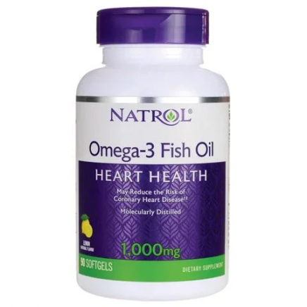 NTL-00928 - Omega-3 Fish Oil 1000 mg 90 Softgels в категория Стрес. Omega-3 Fish Oil