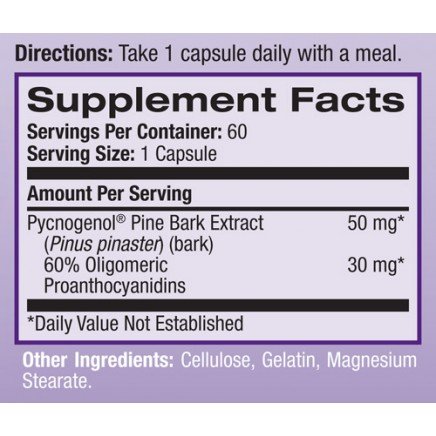 NTL-00512 - Pycnogenol 50 mg 30 Capsules в категория . Пикногенол 50 мг 30