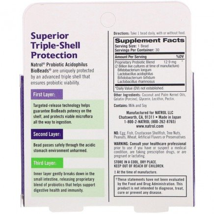 NTL-04042 - Probiotic Acidophilus 30 BioBeadsTM в категория . Ацидофилус
