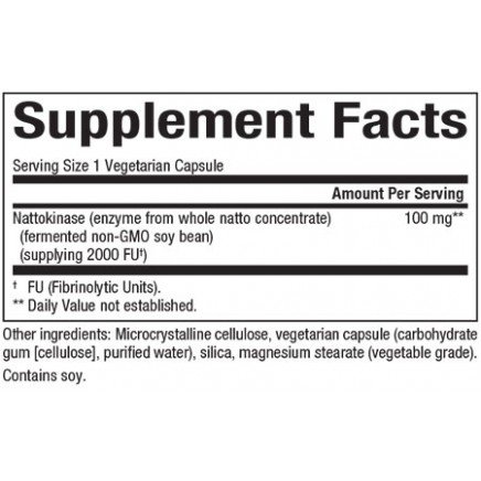 NFS-01725 - Nattokinase 100 mg 60 Veggie Capsules в категория Сърдечно