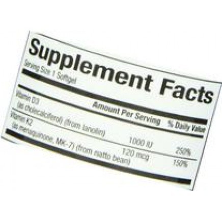 NFS-12926 - Vitamin К2 D3 1000 IU 60 softgels в категория Витамини.