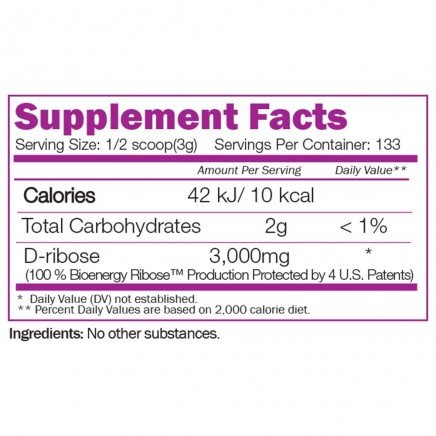 NRC-30715 - D-Ribose Powder - 400 g в категория Енергизиращи Добавки.