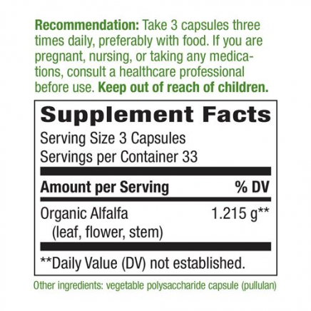 NWY-10100 - Alfalfa 405 mg 100 Vegan Capsules в категория Остеопороза. Alfalfa