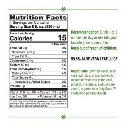NWY-14280 - Aloe Vera Leaf Juice 1 l в категория Акне. Aloe Vera Leaf Juice 1000 мл