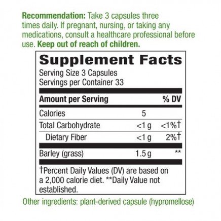 NWY-10250 - Barley Grass 500 mg 100 Vegan Capsules в категория