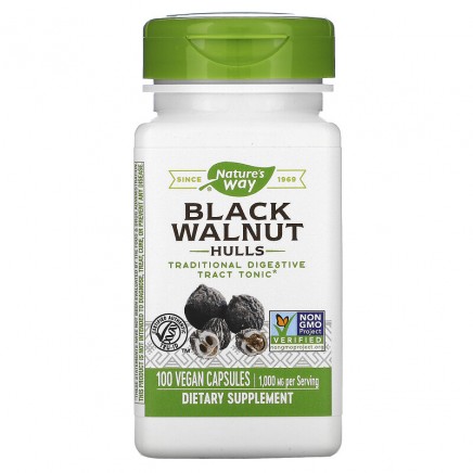 NWY-10600 - Black Walnut Hulls 500 mg 100 Vegan Capsules в категория Гъбички.
