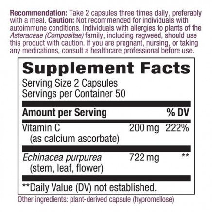 NWY-00417 - Echinacea & Vitamin C 100 Vegan Capsules в категория Витамини.