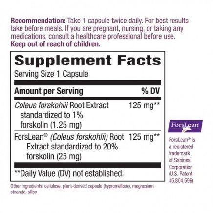 NWY-10006 - Forskohlii 60 Vegan Capsules в категория Билки. Форсколий 250
