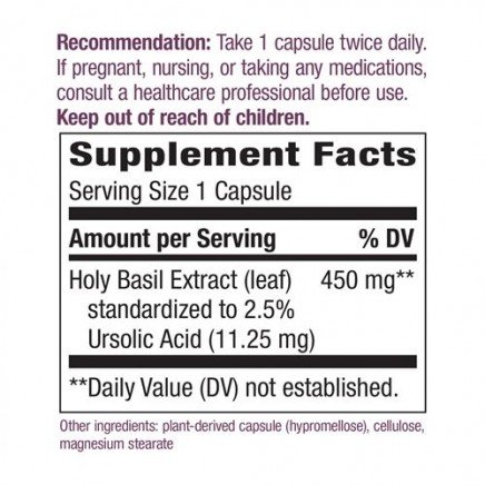 NWY-15493 - Holy Basil 450 mg 60 Vegan Capsules в категория Растителни