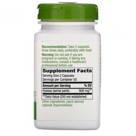 NWY-14350 - Hyssop 450 mg 100 Vegan Capsules в категория Растителни