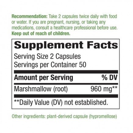 NWY-14800 - Marshmallow Root 480 mg 100 Vegan Capsules в категория Инфекции на