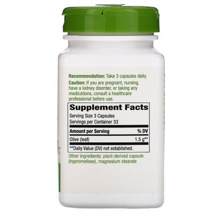NWY-14521 - Olive Leaf 500 mg 100 Vegan Capsules в категория Растителни