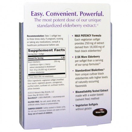 - Sambucus Max Potency 250 mg 18 Softgels в категория . Самбукус Max