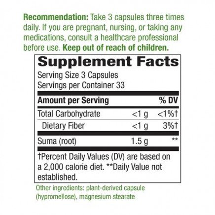 NWY-17400 - Suma Root 500 mg 100 Vegan Capsules в категория . Suma Root 500 мг 100