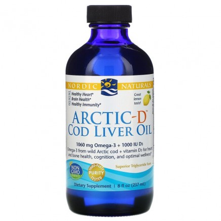 NOR-58783 - Arctic-D Cod Liver Oil Lemon Taste 237 ml в категория Зрение и Очи.