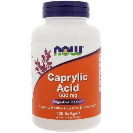 NOW-03347 - Caprylic Acid 600 mg 100 Softgels в категория Бактериални
