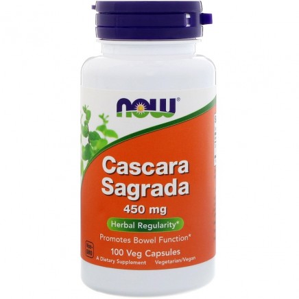 NOW-04620 - Cascara Sagrada 450 mg 100 Veg Capsules в категория Растителни