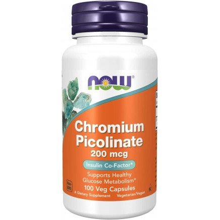 NOW-01420 - Chromium Picolinate 200 mcg 100 Veg Capsules в категория Минерали.