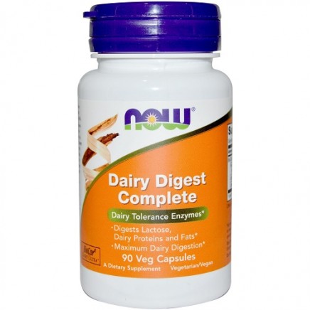 NOW-02956 - Dairy Digest Enzymes 90 Veg Capsules в категория Храносмилане.