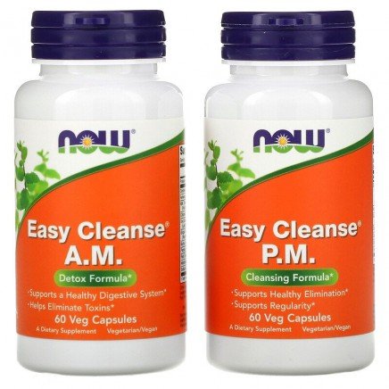 NOW-02454 - Easy Cleanse - AM 60 Veg Caps / PM 60 Veg Capsules в категория