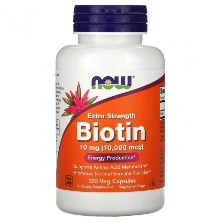 NOW-00479 - Extra Strength Biotin 10 мг (10 000 IU) 120 Veg Capsules в категория