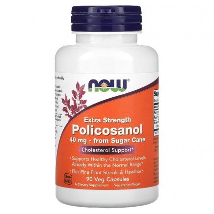 NOW-01825 - Extra Strength Policosanol 40 mg 90 Veg Capsules в категория