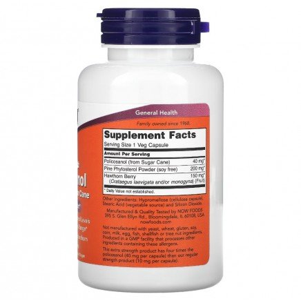 NOW-01825 - Extra Strength Policosanol 40 mg 90 Veg Capsules в категория