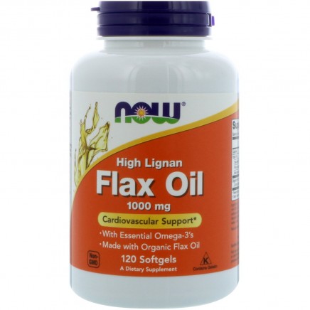 NOW-01780 - High Lignan Flax Oil 1000 mg 120 Softgels в категория