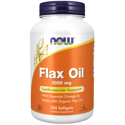 NOW-01772 - Flax Oil 1000 mg 250 Softgels в категория Аритмия. Ленено