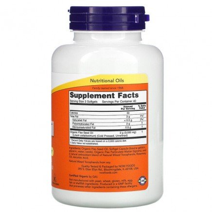 NOW-01780 - High Lignan Flax Oil 1000 mg 120 Softgels в категория