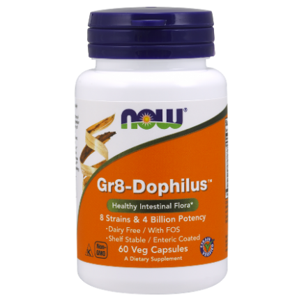 NOW-02912 - GR8-Dophilus 60 Veg Capsules в категория Храносмилателна
