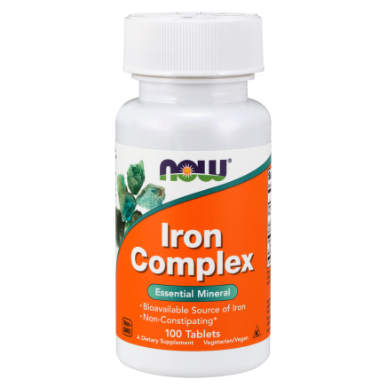 NOW-01440 - Iron Complex 100 Tablets в категория Минерали. Iron Complex 100