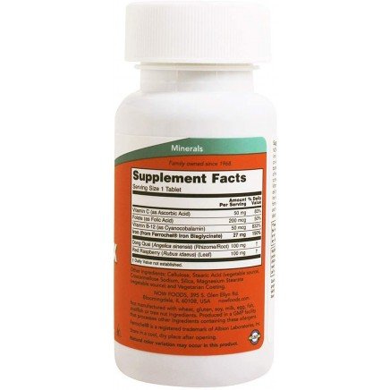 NOW-01440 - Iron Complex 100 Tablets в категория Минерали. Iron Complex 100
