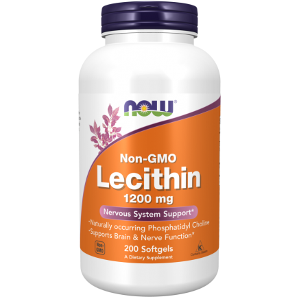 NOW-02212 - Non-GMO Lecithin 1200 mg 200 Softgels в категория Мозъчна
