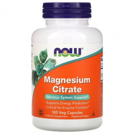 NOW-01294 - Magnesium Citrate 120 Veg Capsules в категория Минерали. Magnesium