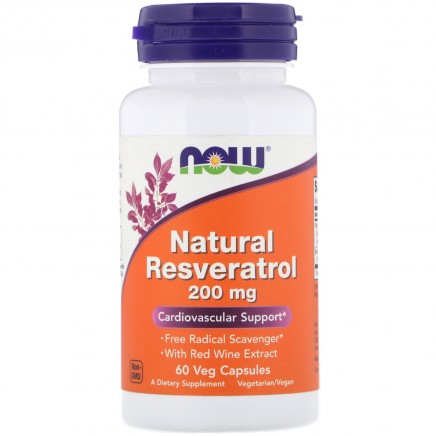 NOW-03353 - Natural Resveratrol 200 mg 60 Capsules в категория Стрес. Natural