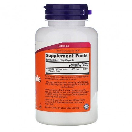 NOW-00478 - Niacinamide 500 mg 100 Veg Capsules в категория Витамини.