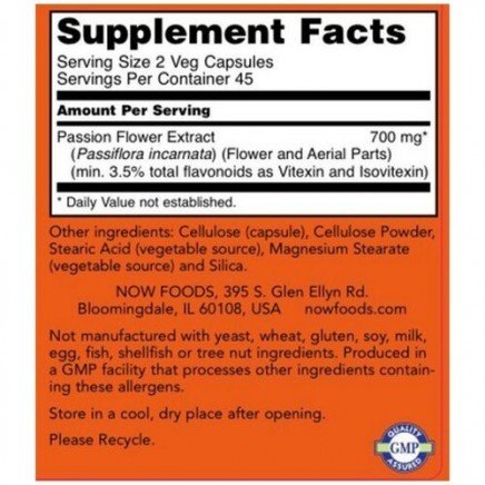 NOW-04763 - Passion Flower 350 mg 90 Veg Capsules в категория Менопауза. Passion