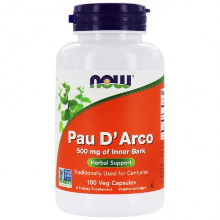 NOW-04725 - Pau D Arco 500 mg of Inner Bark 100 Veg Capsules в категория Билки.