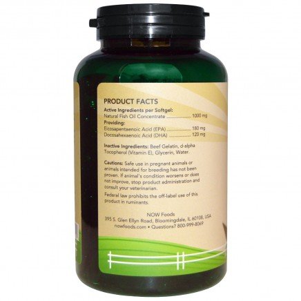 NOW-04315 - PET Omega-3 (For Dogs/Cats) 180 Softgels в категория Омега 3-6-9. PET