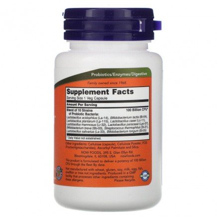 NOW-02931 - Probiotic-10 100 Billion 30 Veg Caps в категория Бактериални