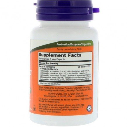 NOW-02926 - Probiotic-10 25 Billion 50 Veg Capsules в категория Ензими.