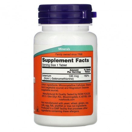 NOW-01482 - Selenium Yeast-Free 100 mcg 250 Tablets в категория Минерали.