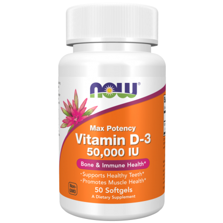 NOW-00378 - Vitamin D-3 50000 IU 50 Softgels в категория Витамин D. Vitamin D-3