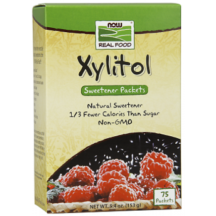 NOW-06990 - Xylitol 75 Packets в категория Алергии. Xylitol 153 гр 75
