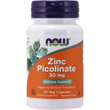 NOW-01550 - Zinc Picolinate 50 mg 60 Veg Capsules в категория Минерали. Цинк
