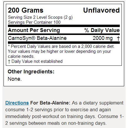 - Beta-Alanine 200 g в категория Аминокиселини. Beta-Alanine 200 гр I