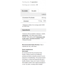Chromium Picolinate 600 мкг 120 капсули