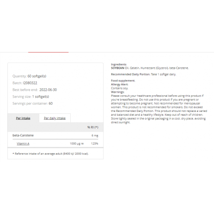 PRZ-00608 - Vitamin A 25000 IU 60 Softgels в категория . Vitamin A 25000 IU 60