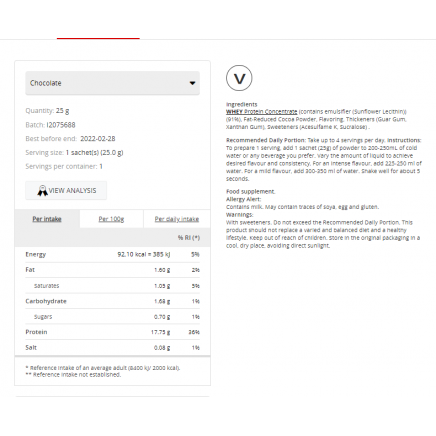 - 100% Real Whey Protein Sachets в категория . 100% Real Whey Protein саше | Prozis